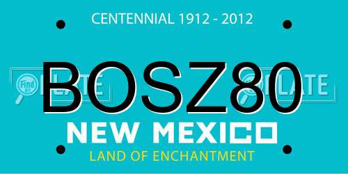 BOSZ80 New Mexico License Plate
