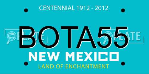 BOTA55 New Mexico License Plate