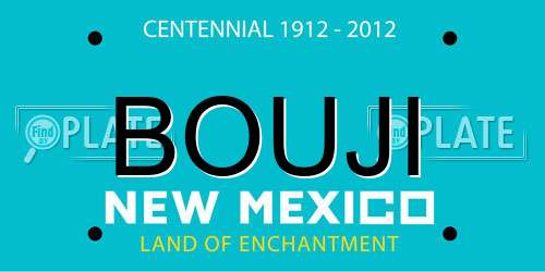 BOUJI New Mexico License Plate