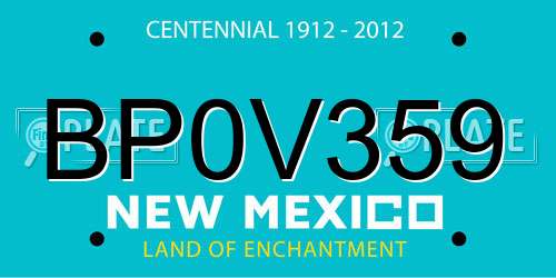 BP0V359 New Mexico License Plate