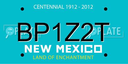 BP1Z2T New Mexico License Plate