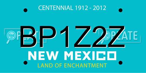 BP1Z2Z New Mexico License Plate