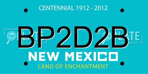 BP2D2B New Mexico License Plate