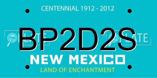 BP2D2S New Mexico License Plate