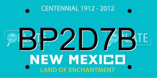 BP2D7B New Mexico License Plate