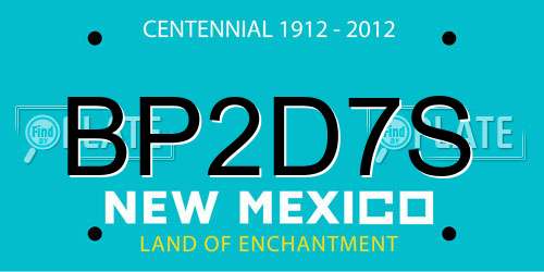 BP2D7S New Mexico License Plate