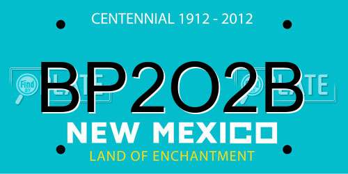 BP2O2B New Mexico License Plate