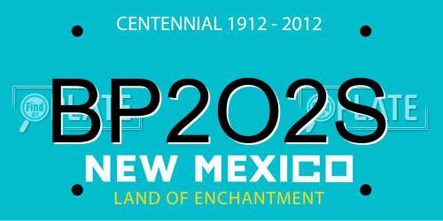 BP2O2S New Mexico License Plate