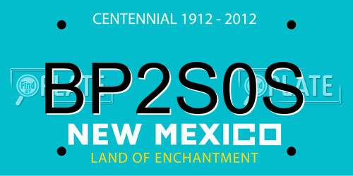 BP2S0S New Mexico License Plate