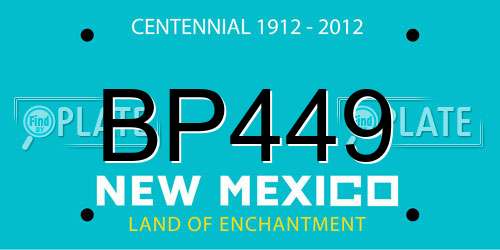 BP449 New Mexico License Plate