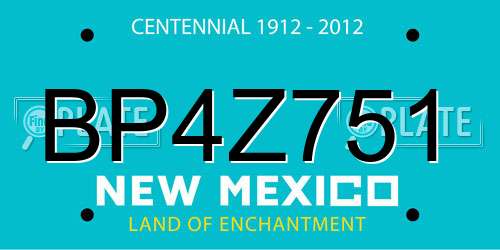 BP4Z751 New Mexico License Plate