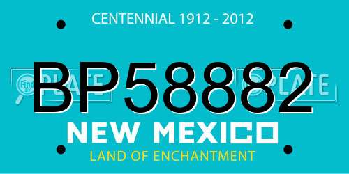 BP58882 New Mexico License Plate