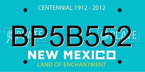 BP5B552 New Mexico License Plate