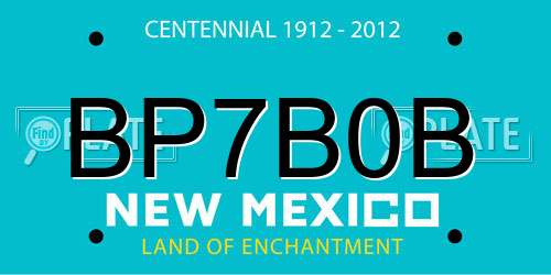 BP7B0B New Mexico License Plate