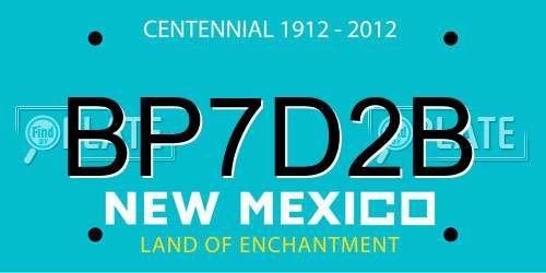 BP7D2B New Mexico License Plate