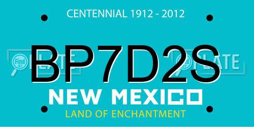 BP7D2S New Mexico License Plate