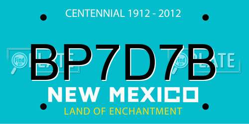 BP7D7B New Mexico License Plate