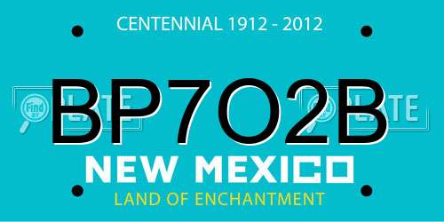 BP7O2B New Mexico License Plate