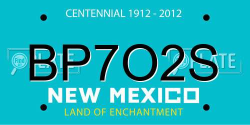 BP7O2S New Mexico License Plate