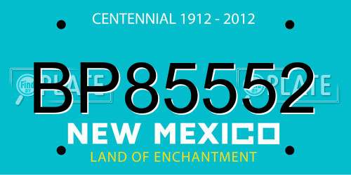 BP85552 New Mexico License Plate