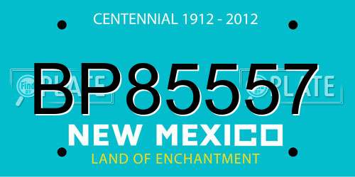 BP85557 New Mexico License Plate