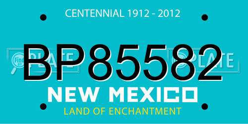 BP85582 New Mexico License Plate