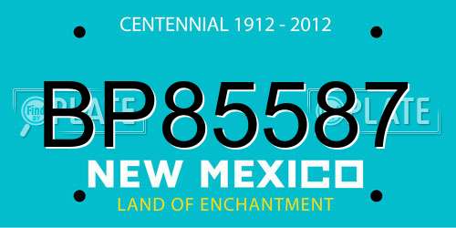 BP85587 New Mexico License Plate