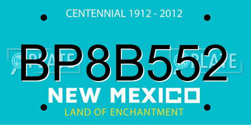 BP8B552 New Mexico License Plate