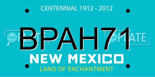 BPAH71 New Mexico License Plate