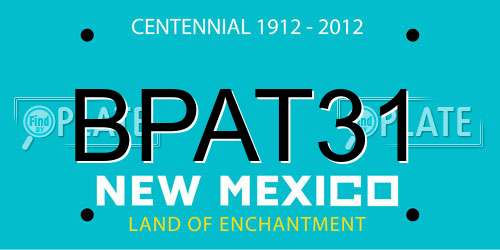 BPAT31 New Mexico License Plate