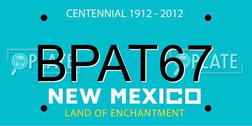 BPAT67 New Mexico License Plate