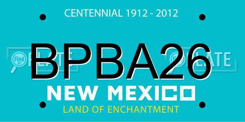 BPBA26 New Mexico License Plate