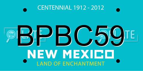 BPBC59 New Mexico License Plate