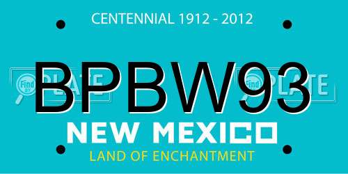 BPBW93 New Mexico License Plate