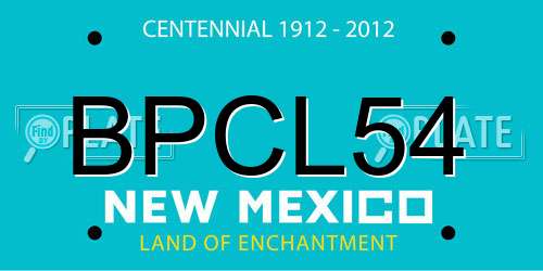 BPCL54 New Mexico License Plate
