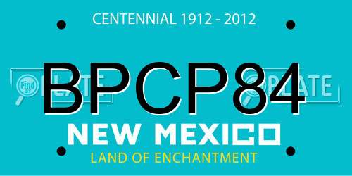 BPCP84 New Mexico License Plate
