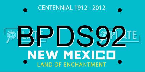 BPDS92 New Mexico License Plate
