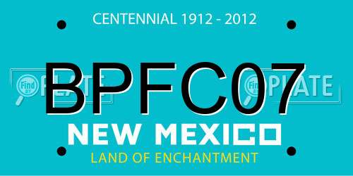 BPFC07 New Mexico License Plate