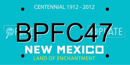 BPFC47 New Mexico License Plate