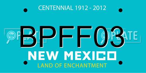BPFF03 New Mexico License Plate