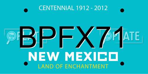 BPFX71 New Mexico License Plate