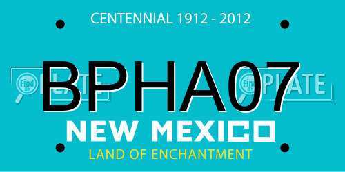 BPHA07 New Mexico License Plate