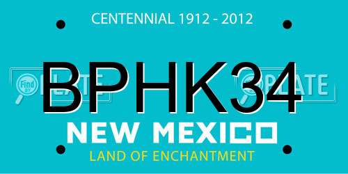 BPHK34 New Mexico License Plate
