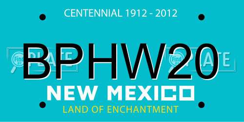 BPHW20 New Mexico License Plate