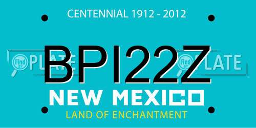 BPI22Z New Mexico License Plate
