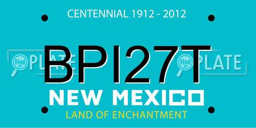 BPI27T New Mexico License Plate