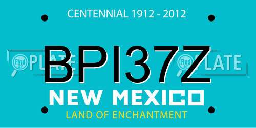 BPI37Z New Mexico License Plate