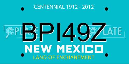 BPI49Z New Mexico License Plate