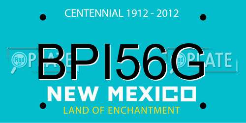 BPI56G New Mexico License Plate