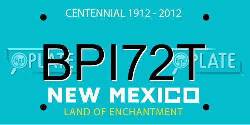 BPI72T New Mexico License Plate